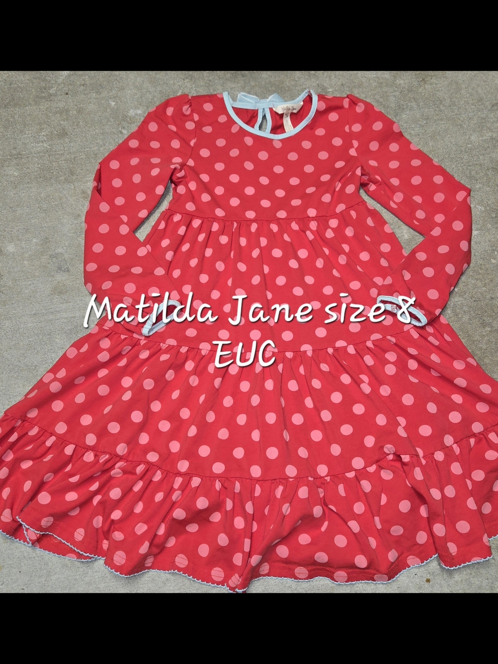 Matilda Jane Red and Pink Polka Dot Long-Sleeve Dress